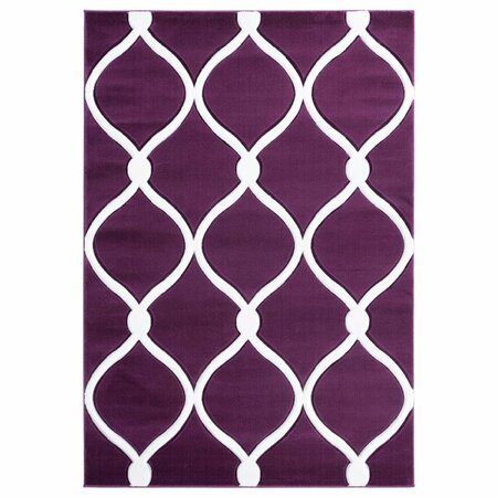 UNITED WEAVERS OF AMERICA 7 ft. 10 in. x 10 ft. 6 in. Bristol Rodanthe Plum Rectangle Area Rug 2050 11582 912